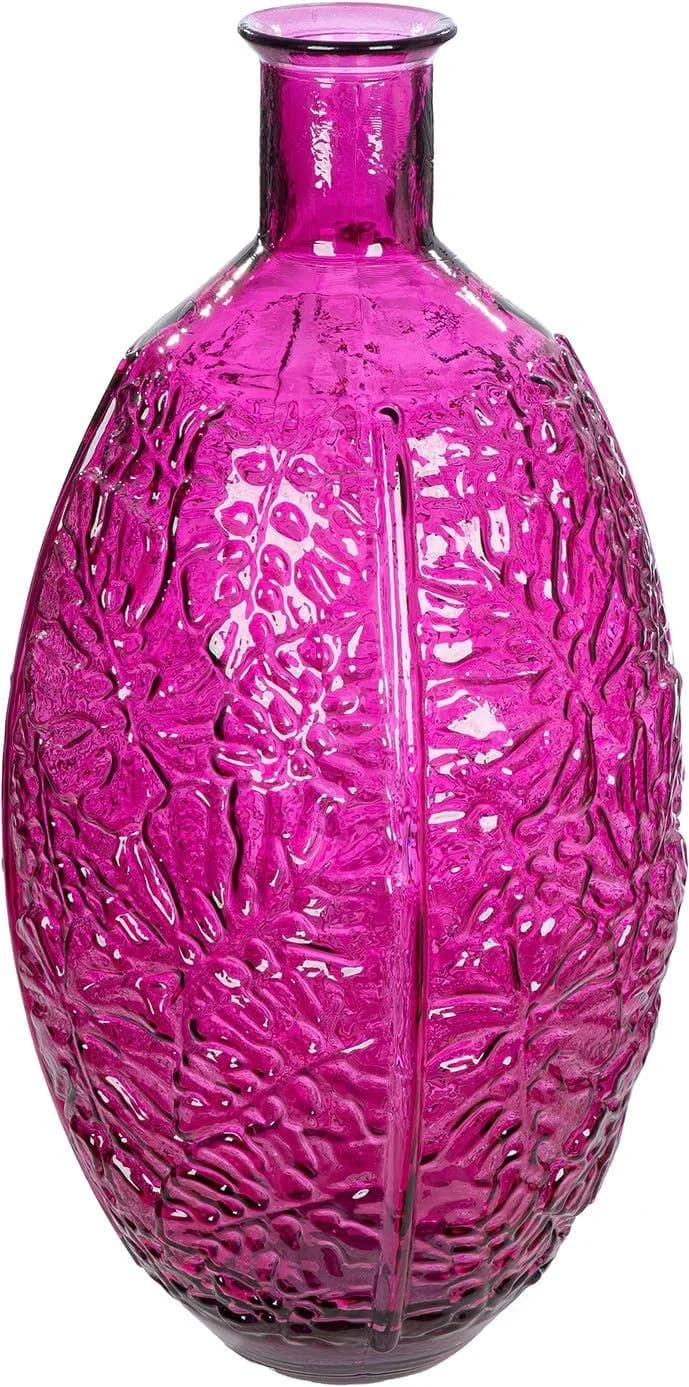 GILDE Bodenvase Dschungel magenta Glas
