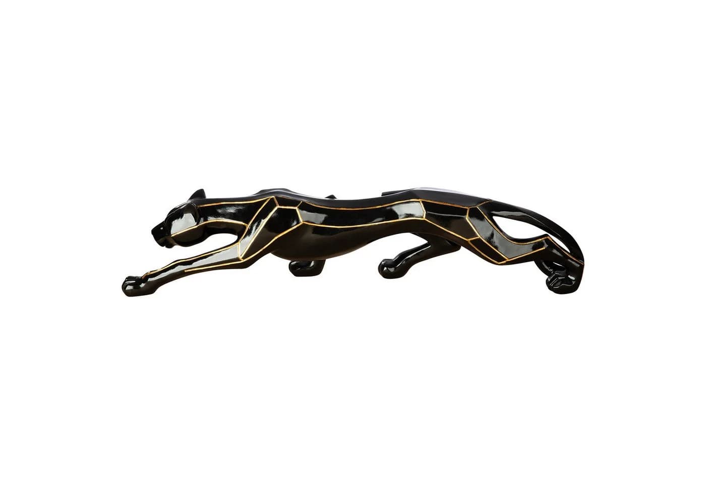 Gilde Tierfigur Gepard Cheetah Schwarz Kunstharz - Bild 2