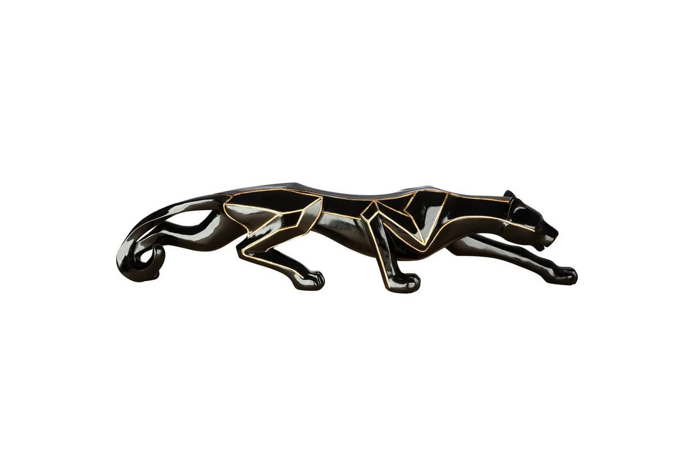 Gilde Tierfigur Gepard Cheetah Schwarz Kunstharz - Bild 3