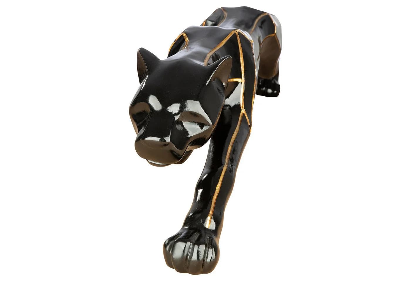 Gilde Tierfigur Gepard Cheetah Schwarz Kunstharz - Bild 4
