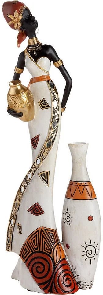 GILDE Skulptur Figur Frau Imara Weiß Deko Kunstharz - Bild 2