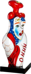 GILDE Skulptur Figur Frau Femme Rot Weiß Kunstharz Bild 5