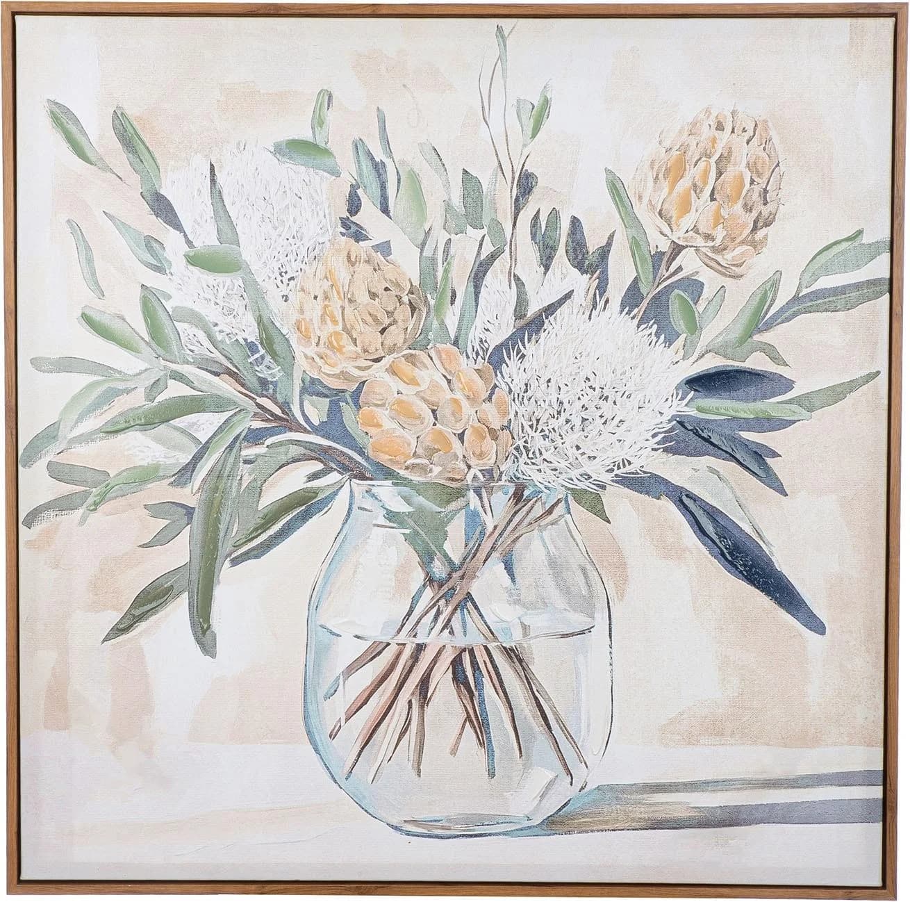 GILDE Leinwandbild Famoso Quadratisch 80x80 cm Brauner Rahmen