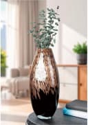 Gilde Tischvase Lemark Glas Schwarz Gold Bild 5