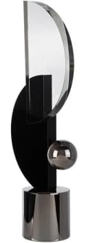 Gilde Skulptur Hakura Glas Schwarz Silber Bild 3
