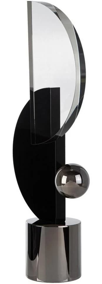 Gilde Skulptur Hakura Glas Schwarz Silber - Bild 3