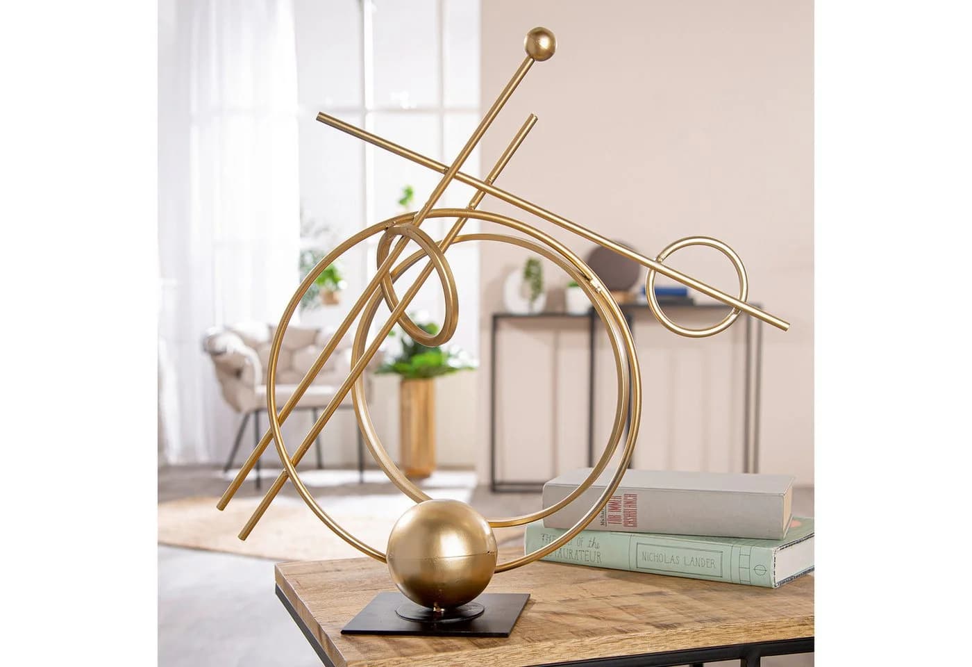 Casablanca by Gilde Dekoobjekt Skulptur Abstracto Goldfarben
