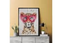 GILDE LED-Leinwandbild Leo Love Leopard Rosa Bild 1