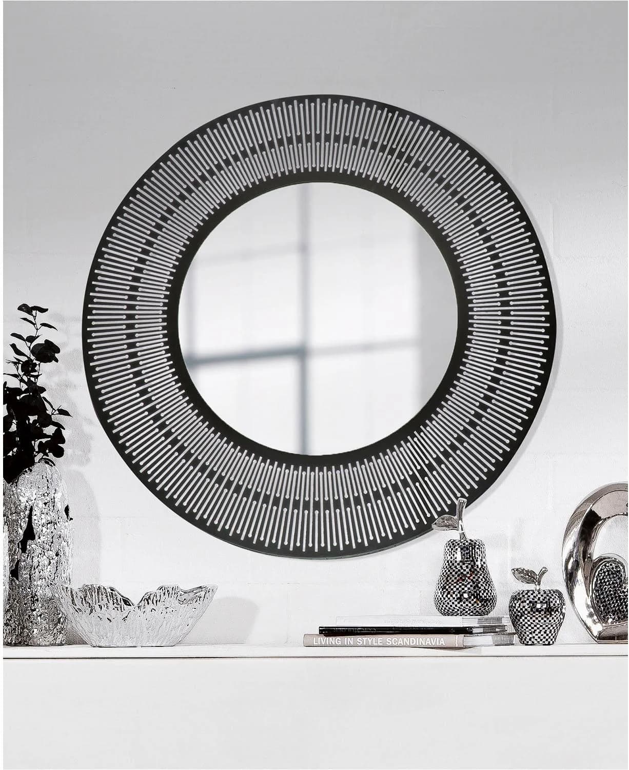 Wandspiegel CASABLANCA BY GILDE Como Schwarz