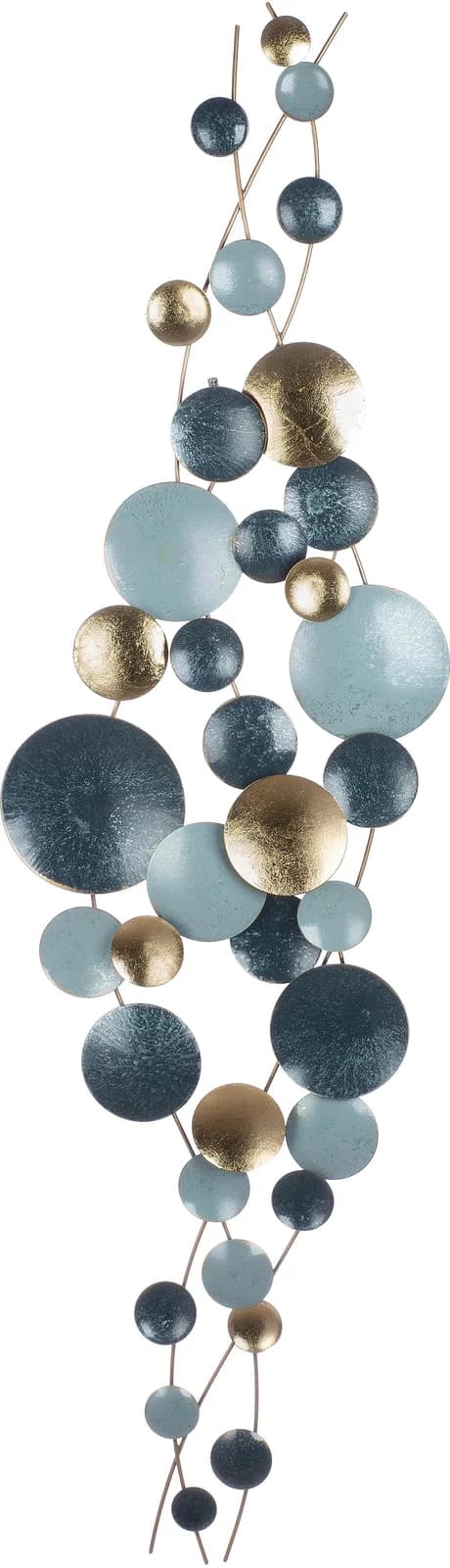 CASABLANCA BY GILDE Wandrelief Turquoise Metall Wanddeko