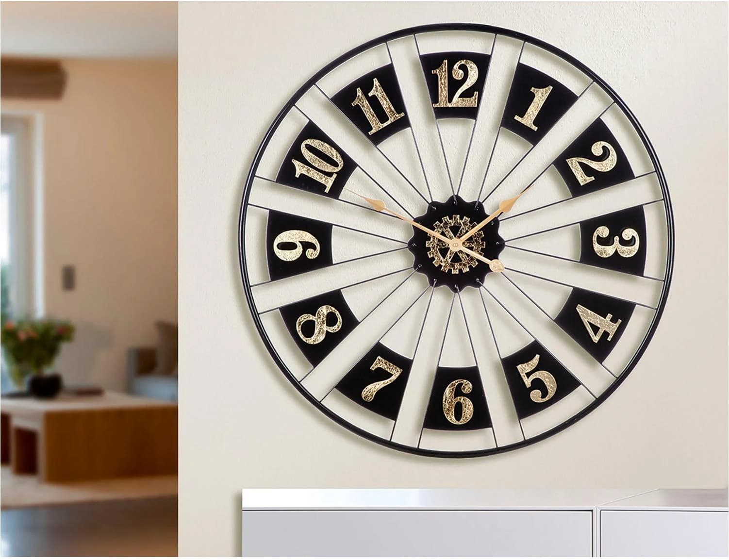 CASABLANCA BY GILDE Wanduhr Passage Schwarz Gold 80cm
