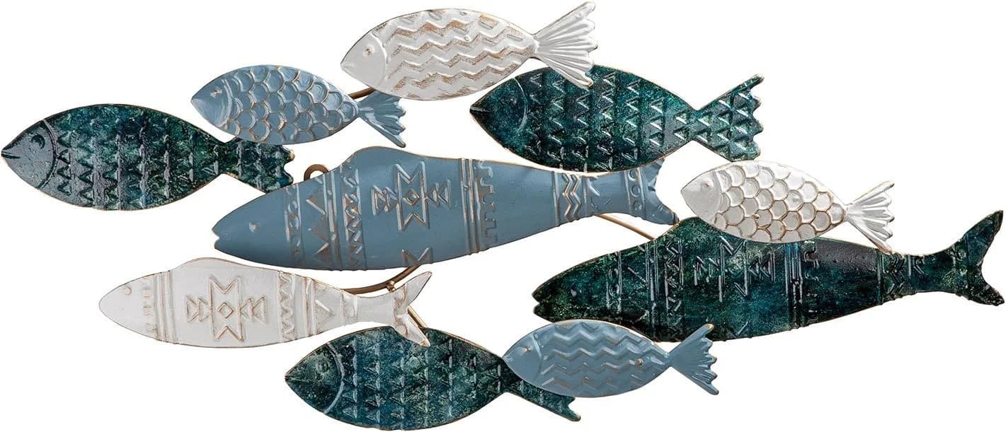 CASABLANCA BY GILDE Wandrelief Pesca Metall Wanddeko Fischmotiv
