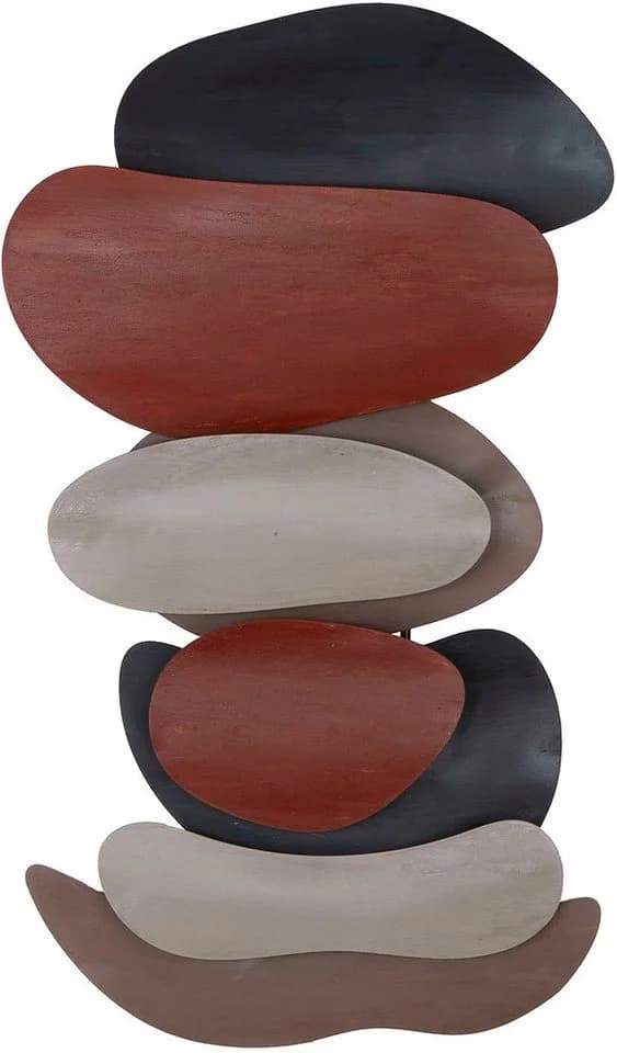 CASABLANCA BY GILDE Wandrelief Bueno Metall Anthrazit Braun Creme - Bild 3