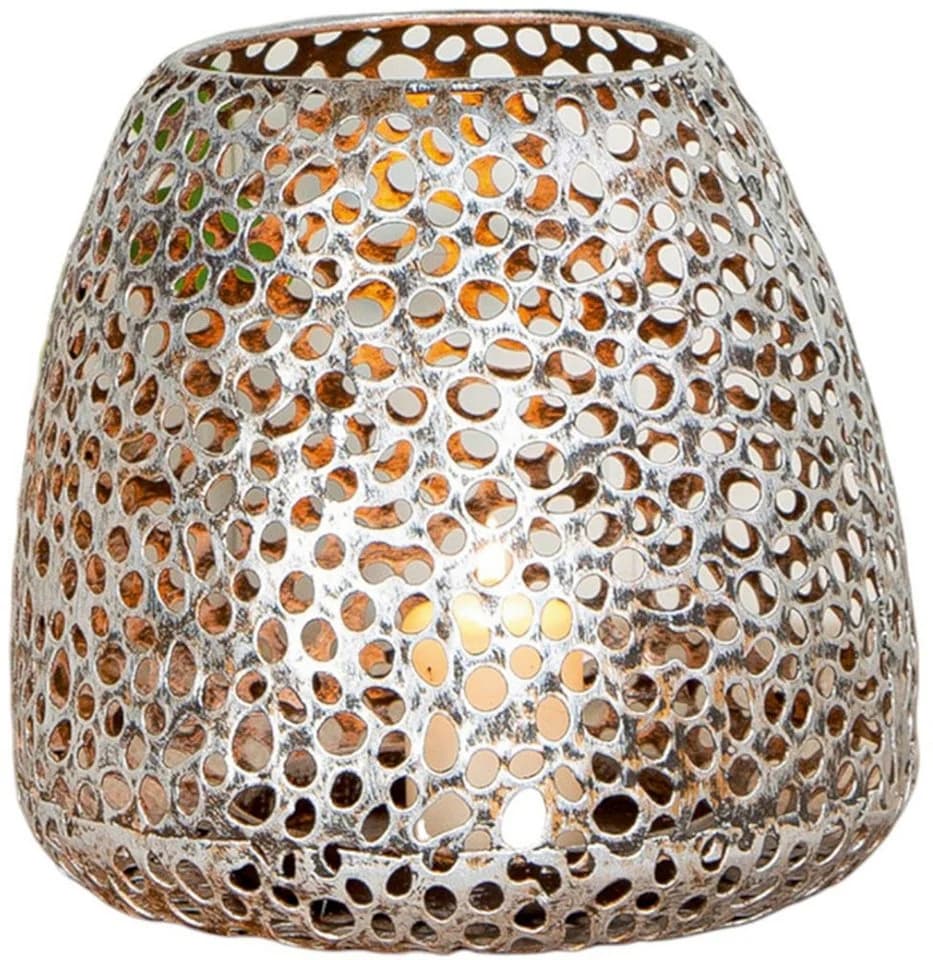 Casablanca by Gilde Windlicht Chico antik-silber Metall - Bild 2
