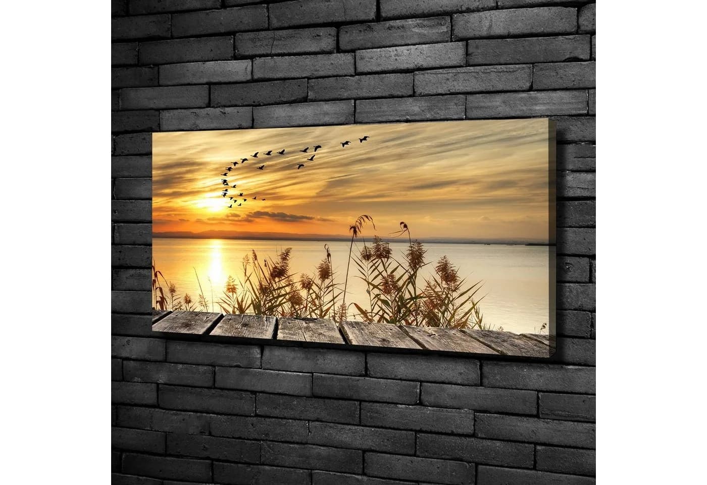Tulup Leinwandbild XXL 100x50 cm Pier Am See Modern
