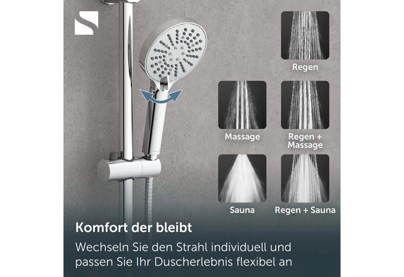 SCHÜTTE SAMANA Duschsystem Chrom Stangenbrauseset - Bild 4
