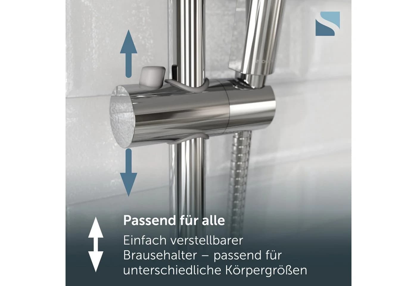 SCHÜTTE SAMANA Duschsystem Chrom Stangenbrauseset - Bild 5