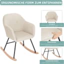 Woltu Schaukelstuhl Samt Stahl Massivholz Bild 4