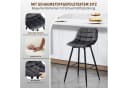 Woltu Barhocker 2er Set Samt Metall Grau/Schwarz Bild 4
