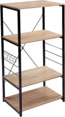 Woltu Küchenregal 4 Ablagen Holz Stahl Modern Braun/Schwarz Bild 2