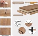 Woltu Küchenregal 4 Ablagen Holz Stahl Modern Braun/Schwarz Bild 5