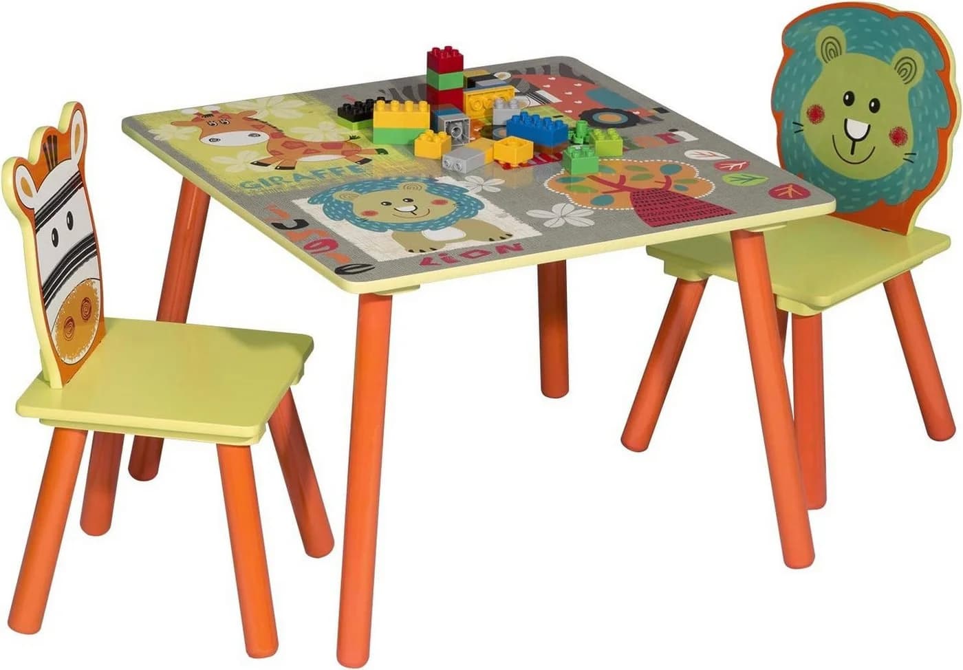 Woltu Kindersitzgruppe 3-tlg. Waldtiere Tisch mit 2 Stühlen - Bild 2
