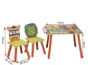 Woltu Kindersitzgruppe 3-tlg. Waldtiere Tisch mit 2 Stühlen Bild 3