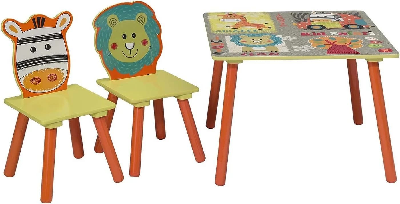Woltu Kindersitzgruppe 3-tlg. Waldtiere Tisch mit 2 Stühlen - Bild 5