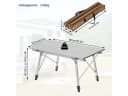 Woltu Campingtisch Klappbar Höhenverstellbar Silber Aluminium Bild 4