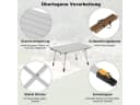 Woltu Campingtisch Klappbar Höhenverstellbar Silber Aluminium Bild 5
