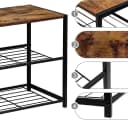 Woltu Schuhregal mit 2 Ablagen Holz Metall Schwarz Braun Bild 4