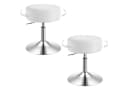 Woltu Drehhocker 2er Set höhenverstellbar Kunstleder Schwarz/Grau/Weiß Bild 2