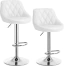 Woltu Barhocker 2er Set Weiß Kunstleder Höhenverstellbar Bild 2