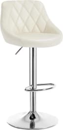 Woltu Barhocker Höhenverstellbar 360° Drehbar Kunstleder Creme Bild 2