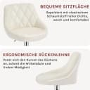 Woltu Barhocker Höhenverstellbar 360° Drehbar Kunstleder Creme Bild 5