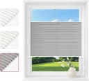Woltu Plissee Klemmfix Polyester Grau/Weiß Bild 2
