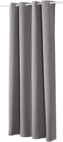 Woltu Vorhang Grau mit Ösen, blickdicht, Thermovorhang 250 g/m² Bild 1