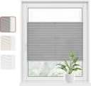 Woltu Plissee Grau Klemmfix Milchglas Muster Polyester Bild 2