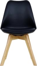 Woltu Esszimmerstuhl Set 2 Stuhl Schwarz Kunstleder Holzbeine Bild 4