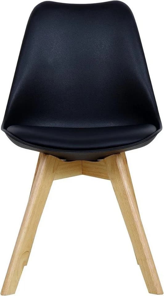 Woltu Esszimmerstuhl Set 2 Stuhl Schwarz Kunstleder Holzbeine - Bild 4