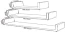 Woltu Wandregal 3er Set Schwarz MDF Modern Bild 3
