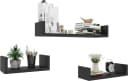 Woltu Wandregal 3er Set Schwarz MDF Modern Bild 5