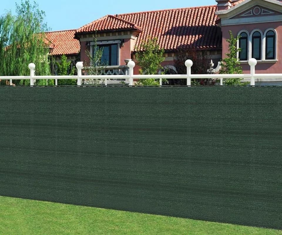 Woltu Zaunblende Sichtschutz grün HDPE-Gewebe mit Knopflöchern