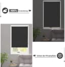 Woltu Verdunklungsrollo Klemmfix ohne Bohren Polyester Weiß Silber Bild 4