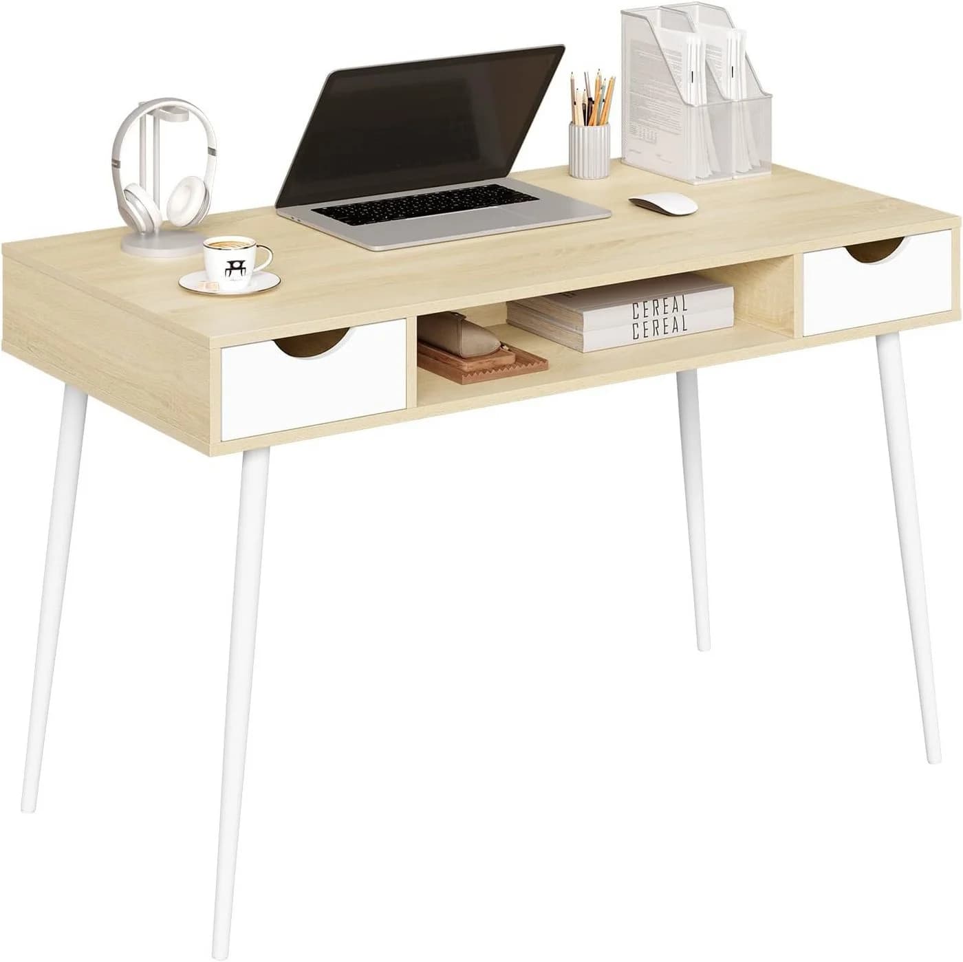 Woltu Schreibtisch 1-St. 120x58cm Arbeitstisch Computertisch Wohnzimmer - Bild 2