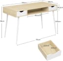 Woltu Schreibtisch 1-St. 120x58cm Arbeitstisch Computertisch Wohnzimmer Bild 3
