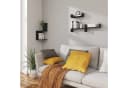 Woltu Wandregal 3er Set Retro Schwarz MDF Holz Bild 1