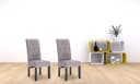 Woltu Esszimmerstuhl Set 2 St. Grau Massivholz Modern Bild 1
