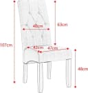 Woltu Esszimmerstuhl Set 2 St. Grau Massivholz Modern Bild 3