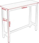 Woltu Bartisch Schwarz Metallgestell MDF Tischplatte Bild 3
